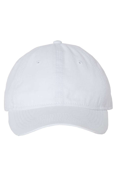 Sportsman AH35 Mens Unstructured Hat White Flat Front