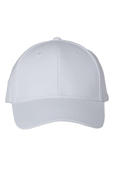 Valucap VC600 Mens Chino Hat White Flat Front