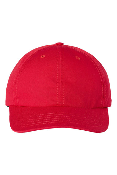 Classic Caps USA200 Mens USA Made Dad Hat Red Flat Front