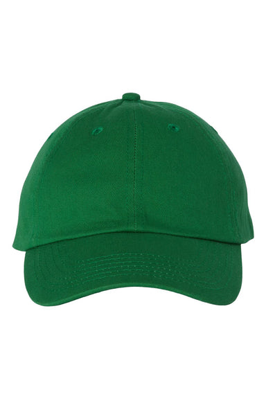 Valucap VC300A Mens Adult Bio-Washed Classic Dad Hat Kelly Green Flat Front
