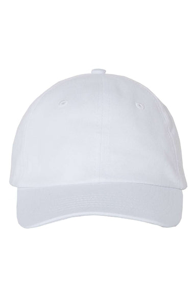 Valucap VC300Y Mens Small Fit Bio-Washed Dad Hat White Flat Front
