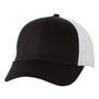 Valucap Mens Mesh Back Twill Snapback Trucker Hat - Black/White - NEW