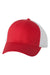 Valucap VC400 Mens Mesh Back Twill Trucker Hat Red/White Flat Front