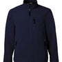 Weatherproof Mens Wind & Water Resistant Soft Shell Full Zip Jacket - Navy Blue