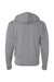 Independent Trading Co. AFX90UNZ Mens Full Zip Hooded Sweatshirt Hoodie Heather Gunmetal Grey Flat Back