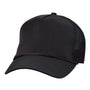 Valucap Mens 5 Panel Snapback Trucker Hat - Black - NEW