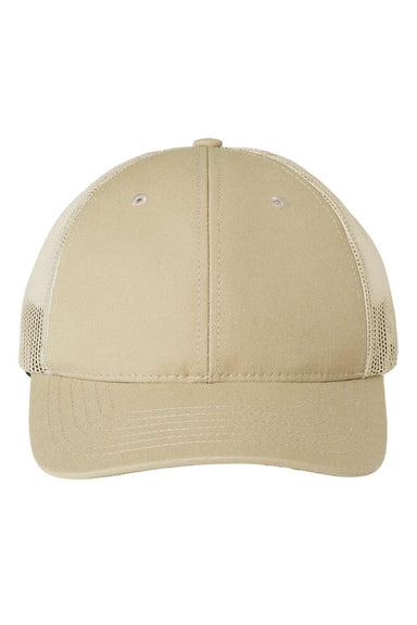 Classic Caps USA100 Mens USA Made Trucker Hat Khaki Flat Front