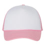Valucap Mens Foam Mesh Back Snapback Trucker Hat - White/Pink - NEW