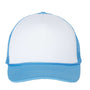 Valucap Mens Foam Mesh Back Snapback Trucker Hat - White/Baby Blue - NEW