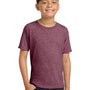 Jerzees Youth Dri-Power Moisture Wicking Short Sleeve Crewneck T-Shirt - Vintage Heather Maroon