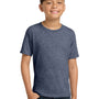 Jerzees Youth Dri-Power Moisture Wicking Short Sleeve Crewneck T-Shirt - Vintage Heather Navy Blue