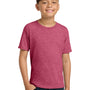 Jerzees Youth Dri-Power Moisture Wicking Short Sleeve Crewneck T-Shirt - Vintage Heather Red