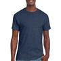 Gildan Mens Short Sleeve Crewneck T-Shirt - Heather Navy Blue - COMING SOON