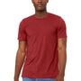 Bella + Canvas Mens Heather CVC Short Sleeve Crewneck T-Shirt - Heather Canvas Red