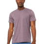 Bella + Canvas Mens Heather CVC Short Sleeve Crewneck T-Shirt - Heather Purple