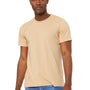 Bella + Canvas Mens Heather CVC Short Sleeve Crewneck T-Shirt - Heather Sand Dune