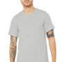 Bella + Canvas Mens Heather CVC Short Sleeve Crewneck T-Shirt - Heather Silver Grey