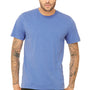 Bella + Canvas Mens Heather CVC Short Sleeve Crewneck T-Shirt - Heather Columbia Blue
