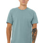 Bella + Canvas Mens Heather CVC Short Sleeve Crewneck T-Shirt - Heather Blue Lagoon