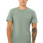 Bella + Canvas Mens Heather CVC Short Sleeve Crewneck T-Shirt - Heather Sage Green