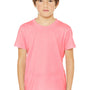 Bella + Canvas Youth Jersey Short Sleeve Crewneck T-Shirt - Neon Pink