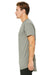 Bella + Canvas 3006 Mens Long Body Urban Short Sleeve Crewneck T-Shirt Heather Stone Model Side