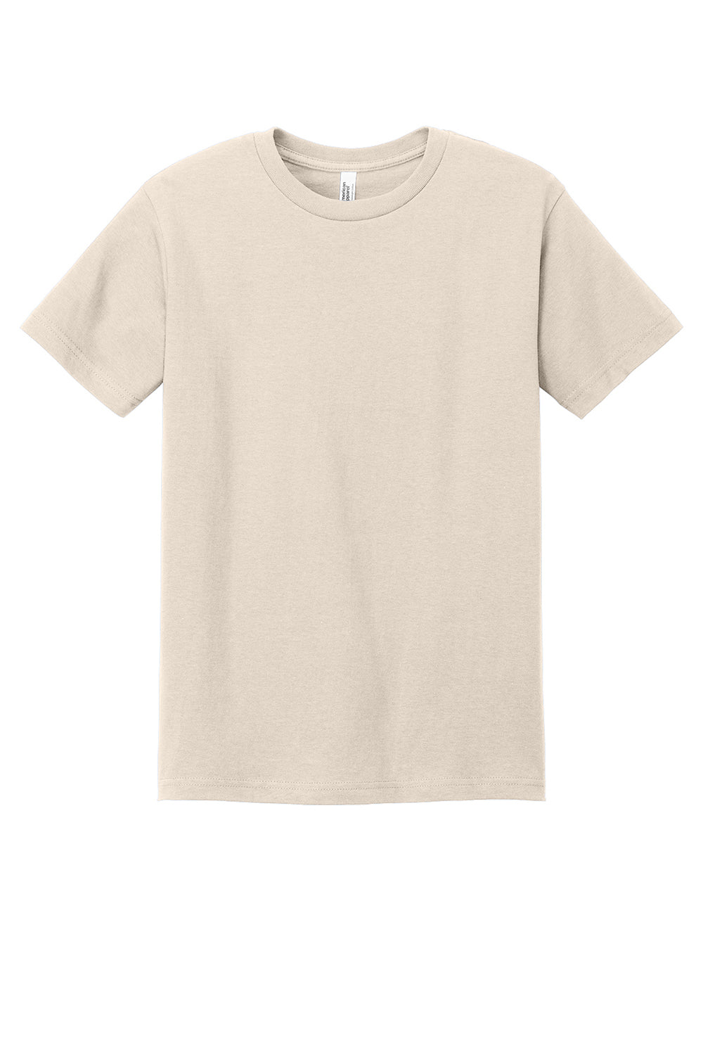 American Apparel 1301/AL1301 Mens Short Sleeve Crewneck T-Shirt Cream Flat Front