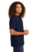 American Apparel 1301/AL1301 Mens Short Sleeve Crewneck T-Shirt True Navy Blue Model Side