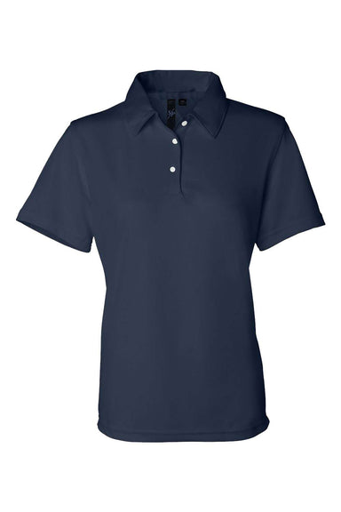 Sierra Pacific 5469 Womens Moisture Wicking Mesh Short Sleeve Polo Shirt Navy Blue Flat Front