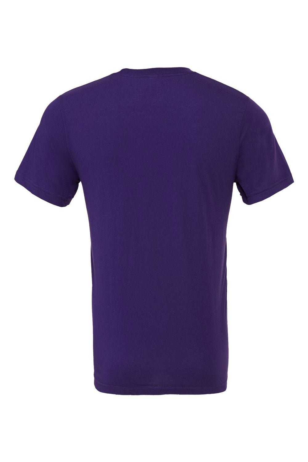 Bella + Canvas BC3001/3001C Mens Jersey Short Sleeve Crewneck T-Shirt Team Purple Flat Back