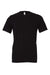 Bella + Canvas BC3001/3001C Mens Jersey Short Sleeve Crewneck T-Shirt Black Flat Front