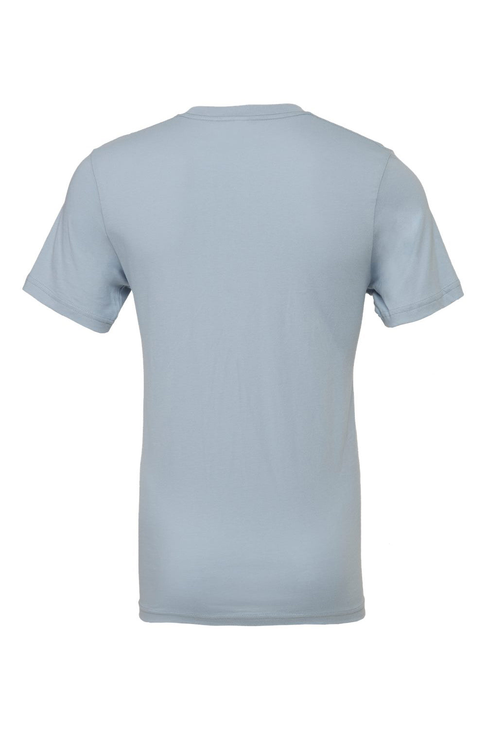 Bella + Canvas BC3001/3001C Mens Jersey Short Sleeve Crewneck T-Shirt Light Blue Flat Back