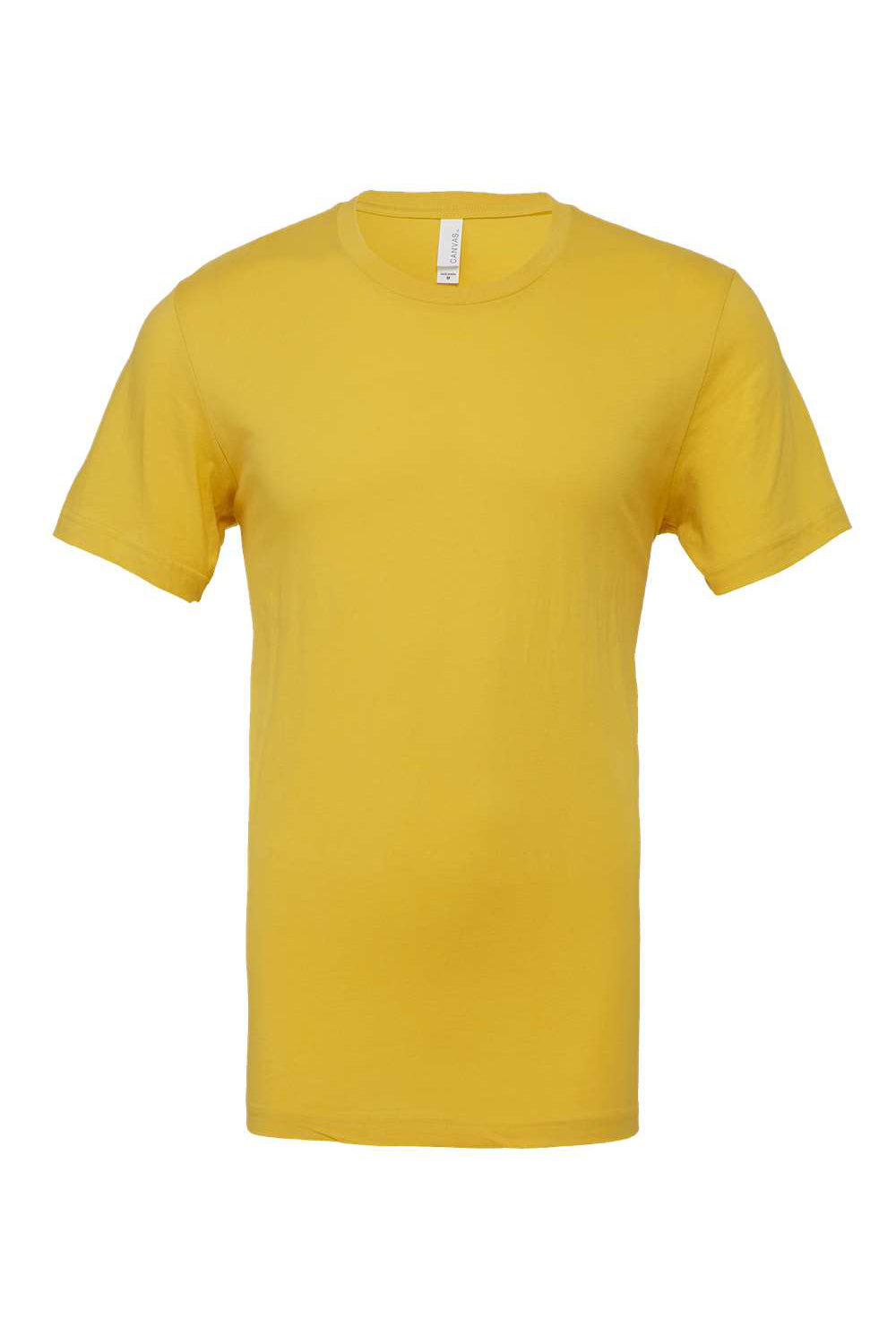 Bella + Canvas BC3001/3001C Mens Jersey Short Sleeve Crewneck T-Shirt Maize Yellow Flat Front