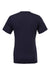 Bella + Canvas BC3001/3001C Mens Jersey Short Sleeve Crewneck T-Shirt Navy Blue Flat Back