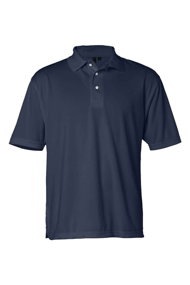 Sierra Pacific 0469 Mens Moisture Wish Mesh Short Sleeve Polo Shirt Navy Blue Flat Front