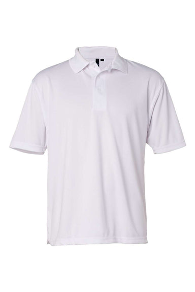 Sierra Pacific 0469 Mens Moisture Wish Mesh Short Sleeve Polo Shirt White Flat Front