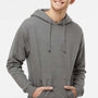 Independent Trading Company Mens Hooded Sweatshirt Hoodie w/ Pouch Pocket - Heather Gunmetal Grey