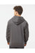 Independent Trading Co. IND4000Z Mens Full Zip Hooded Sweatshirt Hoodie Charcoal Grey Model Back