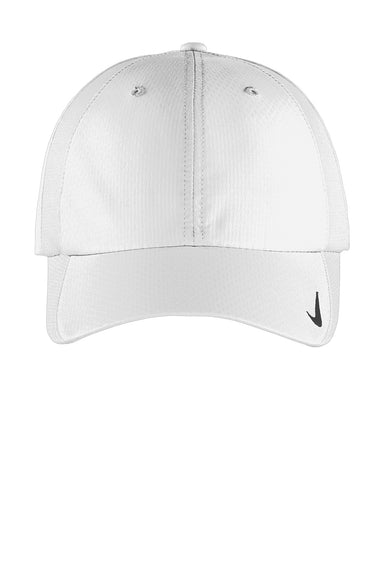 Nike 247077/NKFD9709 Mens Sphere Dry Moisture Wicking Adjustable Hat White Flat Front