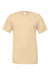 Bella + Canvas BC3001/3001C Mens Jersey Short Sleeve Crewneck T-Shirt Soft Cream Flat Front