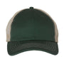 Sportsman Mens Contrast Stitch Mesh Back Adjustable Hat - Forest Green/Khaki - NEW