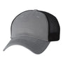 Sportsman Mens Contrast Stitch Mesh Back Adjustable Hat - Grey/Black - NEW