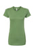 Bella + Canvas BC6004/6004 Womens The Favorite Short Sleeve Crewneck T-Shirt Leaf Green Flat Front