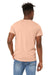 Bella + Canvas BC3301/3301C/3301 Mens Jersey Short Sleeve Crewneck T-Shirt Heather Peach Model Back