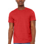 Bella + Canvas Mens Jersey Short Sleeve Crewneck T-Shirt - Heather Red - Closeout