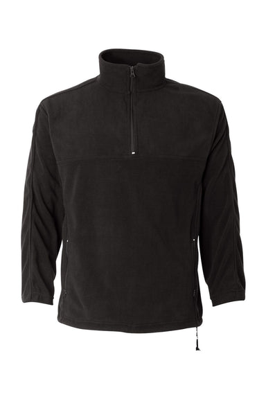 Sierra Pacific 3351 Mens Microfleece 1/4 Zip Sweatshirt Onyx Black Flat Front