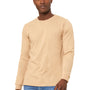 Bella + Canvas Mens Jersey Long Sleeve Crewneck T-Shirt - Sand Dune