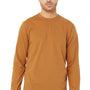 Bella + Canvas Mens Jersey Long Sleeve Crewneck T-Shirt - Toast
