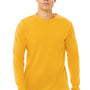 Bella + Canvas Mens Jersey Long Sleeve Crewneck T-Shirt - Gold