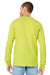 Bella + Canvas BC3501/3501 Mens Jersey Long Sleeve Crewneck T-Shirt Strobe Green Model Back